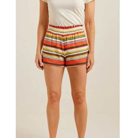 LemLem Striped Elastic Waist Shorts Size Small EUC - Picture 1 of 4